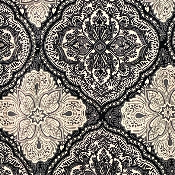 LONDON TIMES Sleeveless Sheath Dress Jersey Tapestry Print, Black/Ivory - 16 - Picture 3 of 7